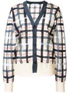 Toga Checkered Knit Cardigan - Brown