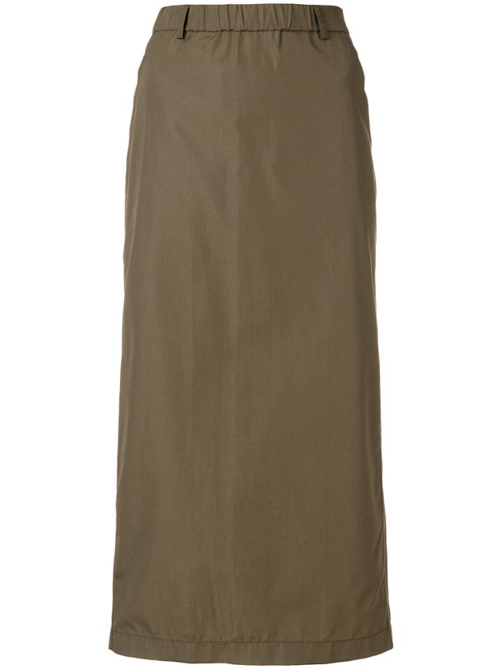 Aspesi Straight Midi Skirt - Green