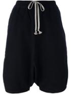 Rick Owens Drkshdw Drawstring Knee-length Shorts, Size: Large, Black, Cotton