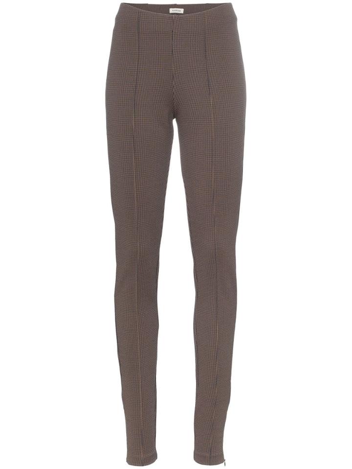 Toteme Rodi High Waisted Checked Trousers - Brown