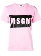 Msgm Printed Logo T-shirt - Pink