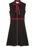 Gucci Jersey Dress With Web Trim - Black