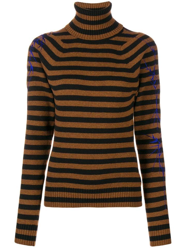 Haider Ackermann Striped Roll Neck Jumper - Brown