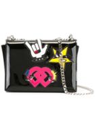 Dsquared2 Small 'dd' Crossbody Bag, Black, Patent Leather