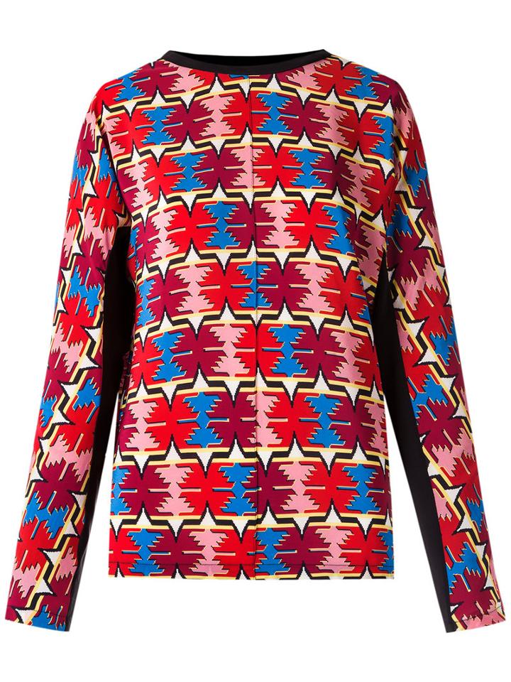 Reinaldo Lourenço - Silk Printed Blouse - Women - Silk - 38, Red, Silk