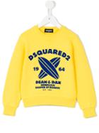 Dsquared2 Kids - Surf Board Sweatshirt - Kids - Cotton - 4 Yrs, Yellow/orange