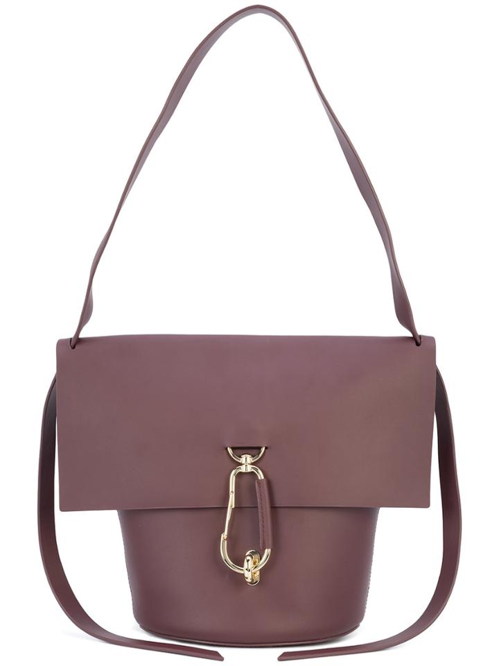 Zac Zac Posen Foldover Bucket Bag - Pink & Purple