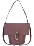 Zac Zac Posen Foldover Bucket Bag - Pink & Purple