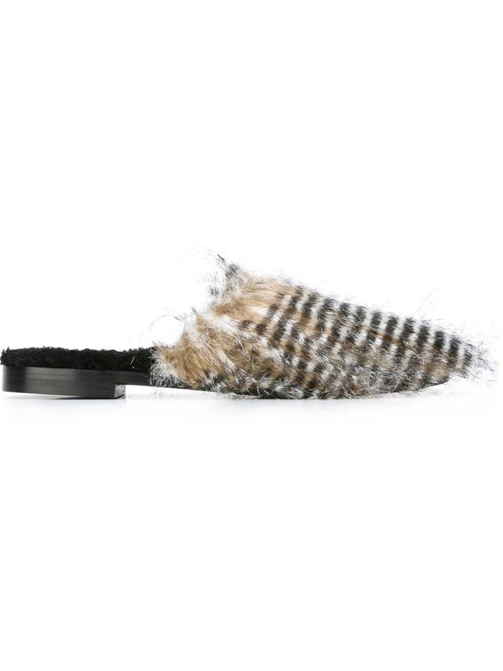 Avec Modération Artificial Fur Mules