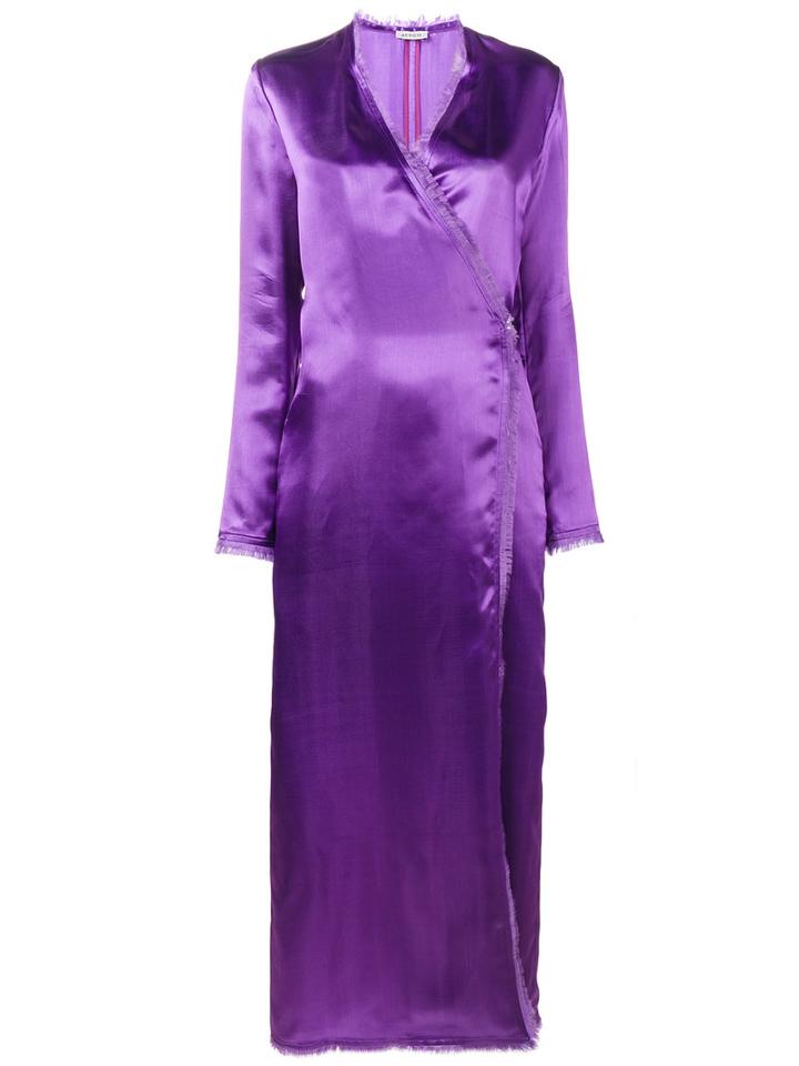 Attico - Raquel Wrap Dress - Women - Viscose - 4, Pink/purple, Viscose