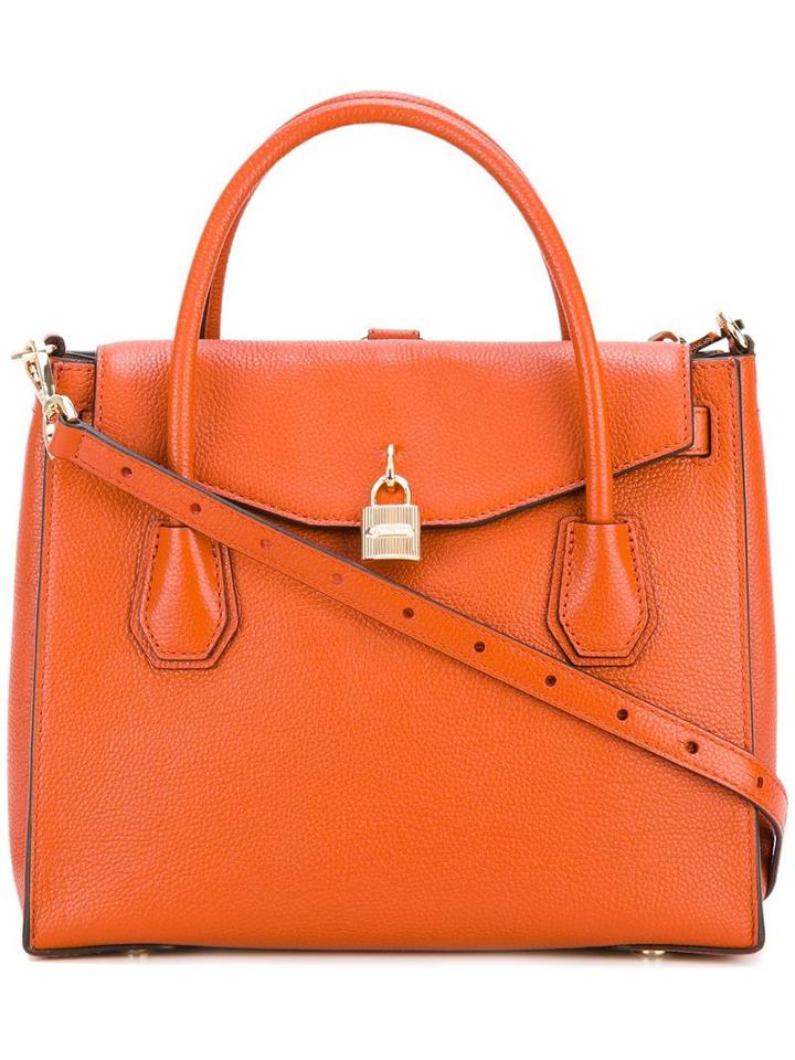 Michael Michael Kors Padlock Tote, Women's, Yellow/orange, Leather