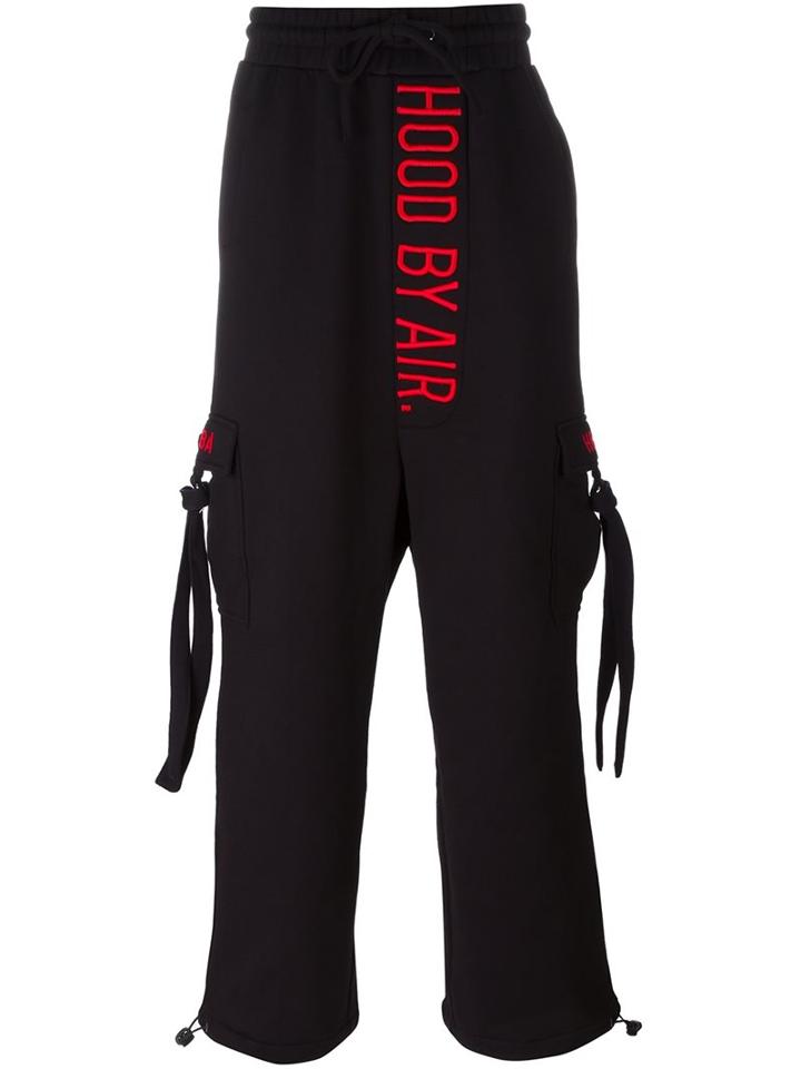 Hood By Air Drop-crotch Cargo Sweatpants, Men's, Size: Small, Black, Cotton/polyester