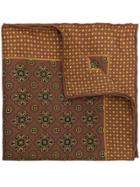 Canali Printed Scarf - Brown