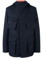 Wooster + Lardini Pocket Front Jacket, Men's, Size: 52, Blue, Wool/polyurethane/spandex/elastane/polyester