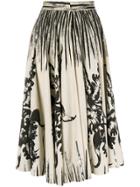 Lily Montez Vintage Printed Midi Skirt - Nude & Neutrals