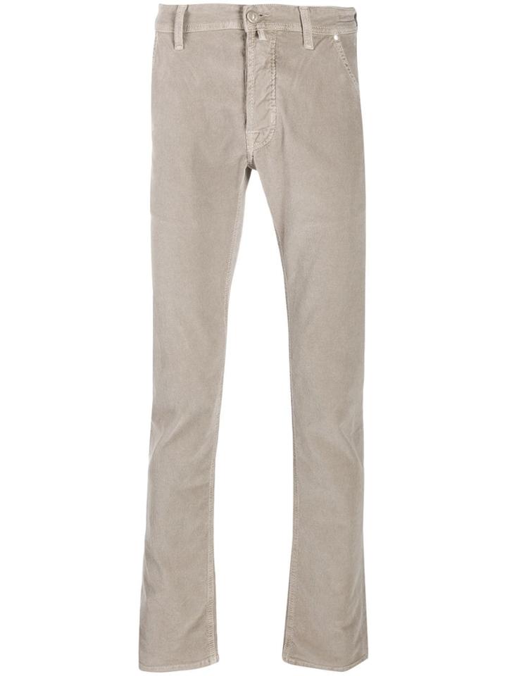 Jacob Cohen Corduroy Straight-leg Trousers - Neutrals