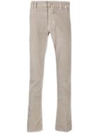 Jacob Cohen Corduroy Straight-leg Trousers - Neutrals