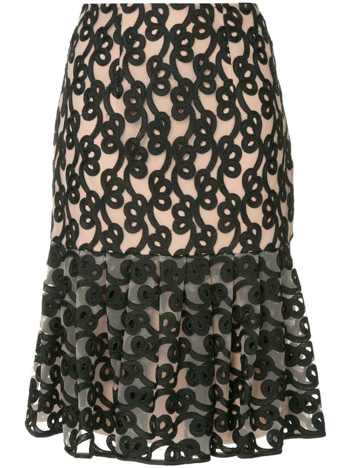 Ginger & Smart Link Embroidered Tulle Skirt - Neutrals