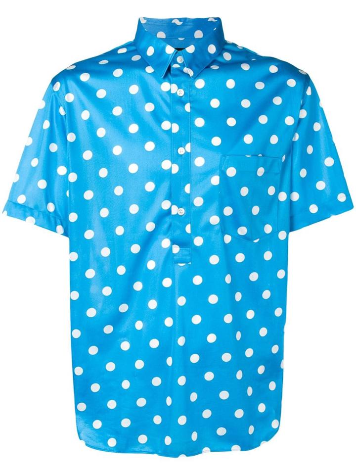 Comme Des Garçons Homme Plus Polka Dot Polo Shirt - Blue