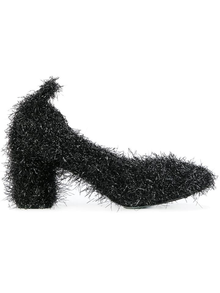 Suecomma Bonnie Tinsel Pumps - Black