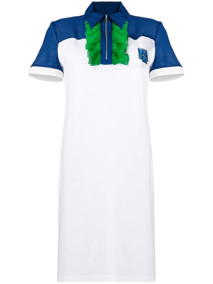 Prada Ruffled Polo Dress - White