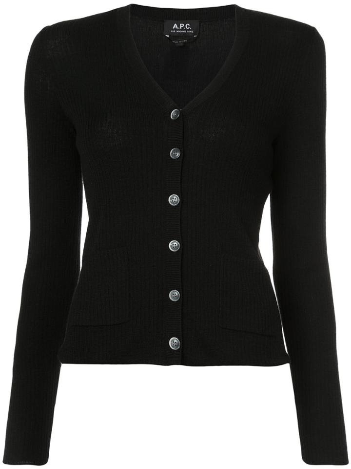 A.p.c. V-neck Cardigan - Black
