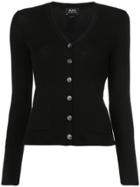 A.p.c. V-neck Cardigan - Black