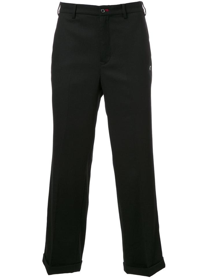 Loveless Straight Leg Cropped Trousers, Men's, Size: 1, Black, Wool