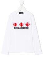 Dsquared2 Kids - Maple Leaf Logo T-shirt - Kids - Cotton - 4 Yrs, White