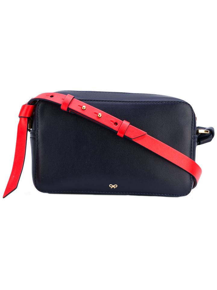 Anya Hindmarch - Soft Mini Crossbody Bag - Women - Leather - One Size, Blue, Leather