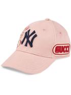 Gucci Baseball Cap With Ny Yankees&trade; Patch - Pink