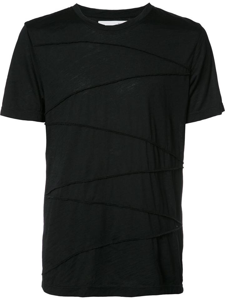 Private Stock Ribbed Detailing T-shirt, Men's, Size: Xl, Black, Wool