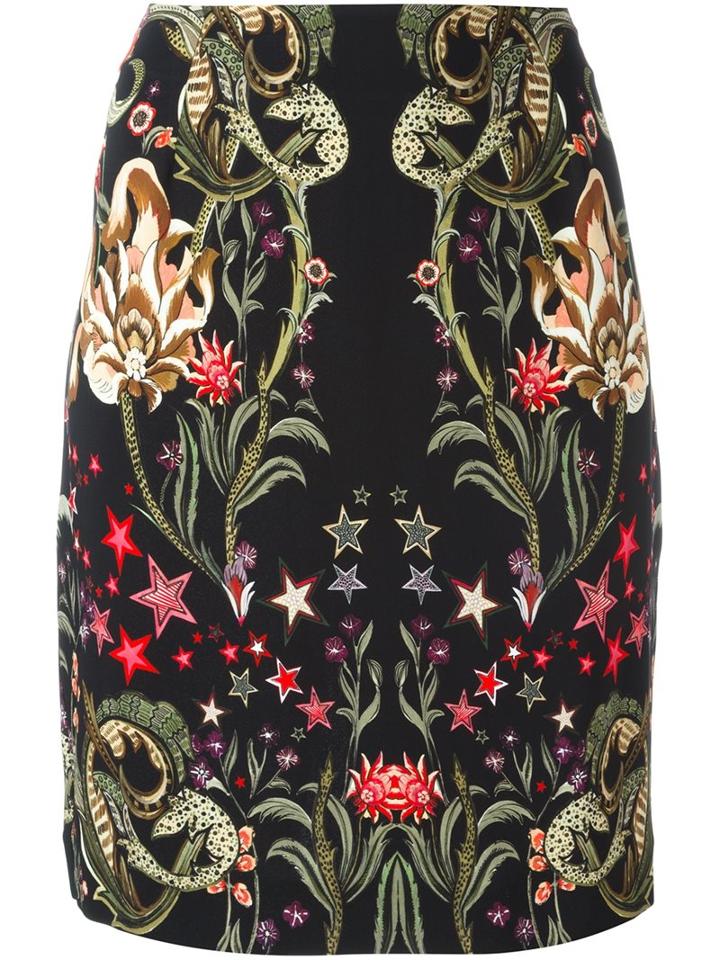 Roberto Cavalli Floral Print Skirt