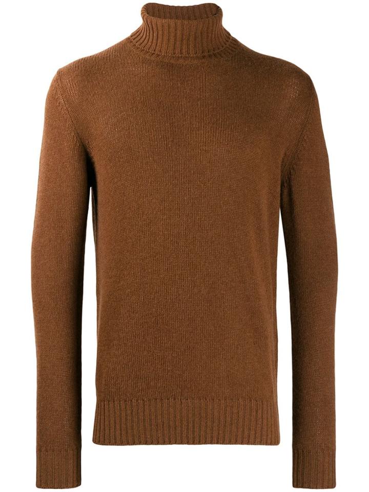 Loro Piana Turtle Neck Jumper - Brown