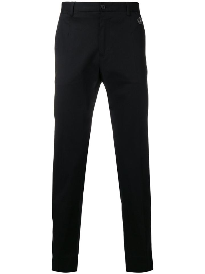 Dolce & Gabbana Crown Detail Tailored Trousers - Black
