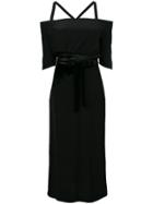 Marco De Vincenzo Off Shoulder Fitted Dress - Black