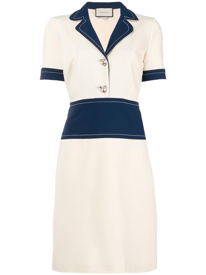 Gucci Colourblock Shirt Dress - Nude & Neutrals
