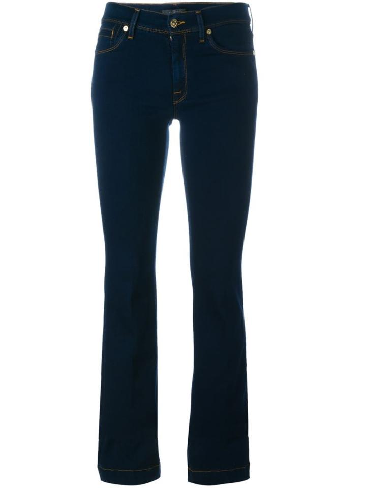 7 For All Mankind 'charlize' Slim Flared Jeans, Women's, Size: 28, Blue, Cotton/modal/polyester/spandex/elastane