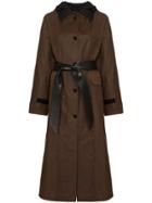 Kassl Editions Waxed Trench Coat - Brown