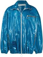 Off-white Check Zipped Jacket - Blue