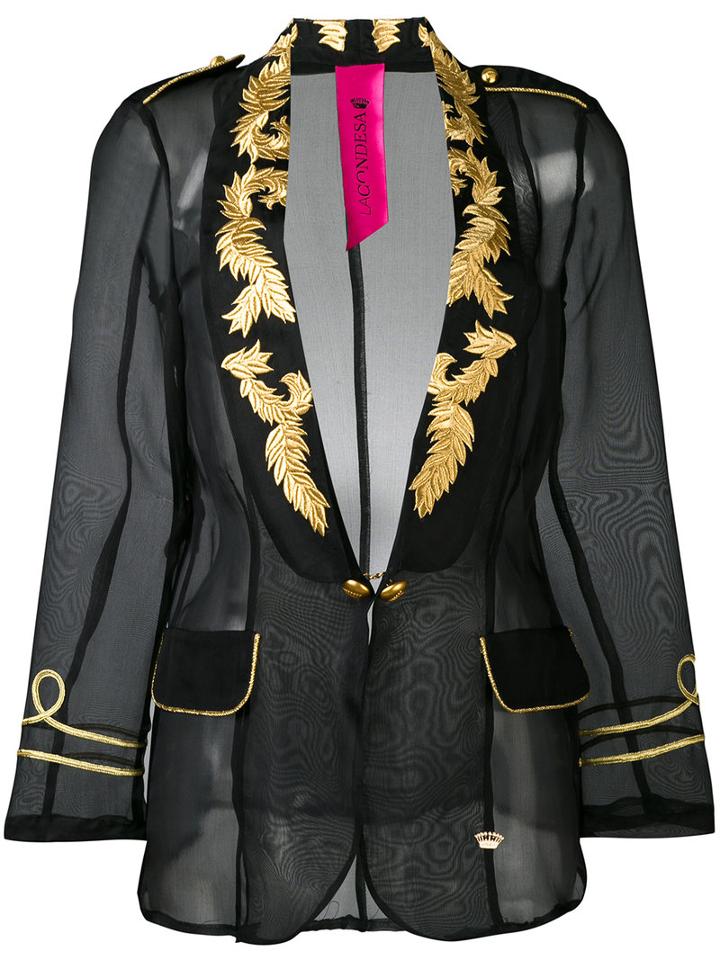 La Condesa - Corgan Jacket - Women - Silk - 40, Black, Silk