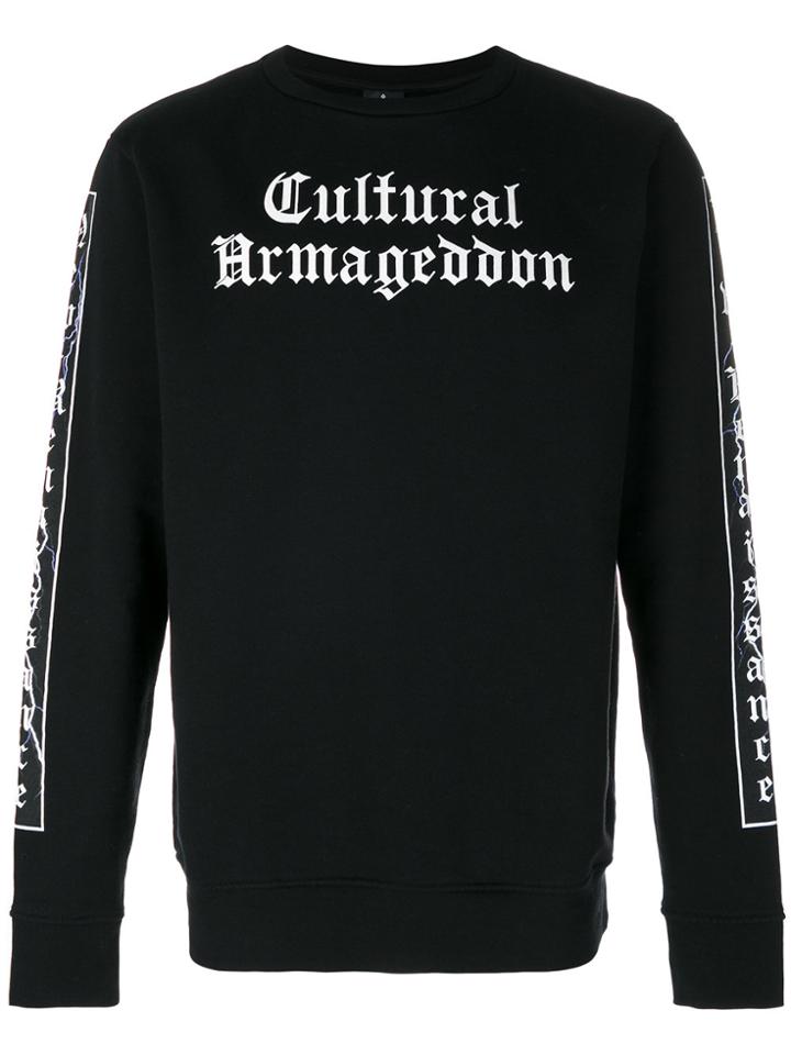 Marcelo Burlon County Of Milan Slogan Print Sweatshirt - Black