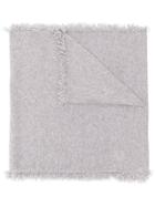 Pringle Of Scotland Fringed Cashmere Scarf In Brume - Grey