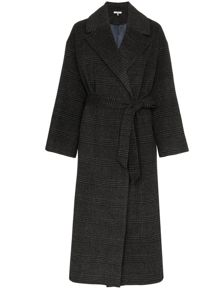 Ganni Woodside Belted Coat - Grey