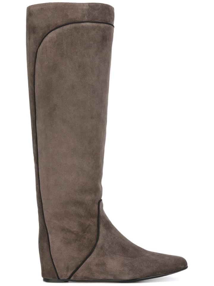 Lanvin Pull-on Contrast Panel Boots - Grey