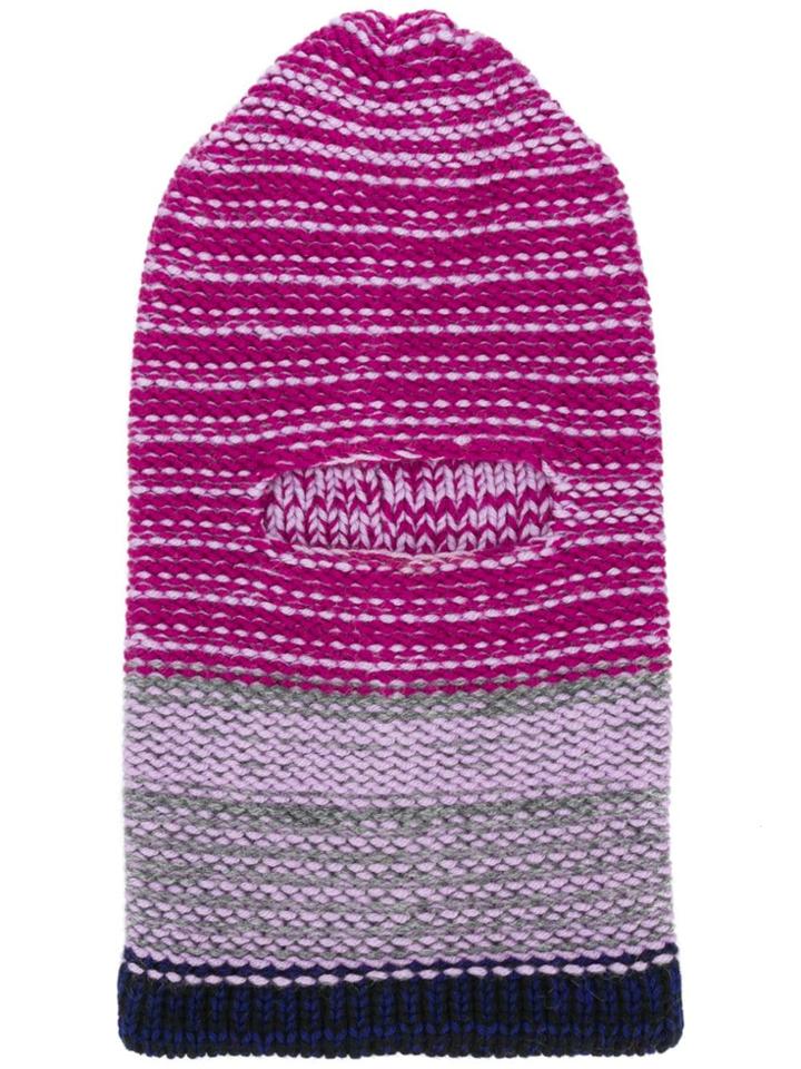 Calvin Klein 205w39nyc Reverse Striped Knit Balaclava - Pink