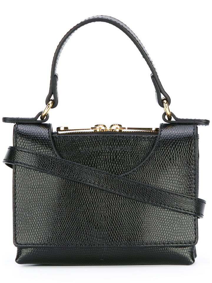 L'autre Chose Top Handle Tote, Women's, Black, Leather