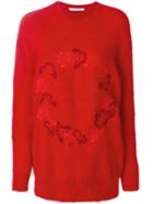 Givenchy Floral Motif Sweater - Red