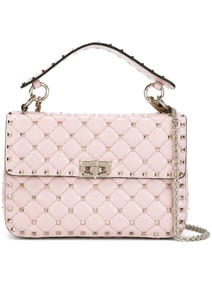 Valentino Valentino Garavani 'rockstud Spike' Crossbody Bag - Pink &