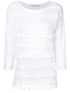 Fabiana Filippi Fringed Knitted Top - White